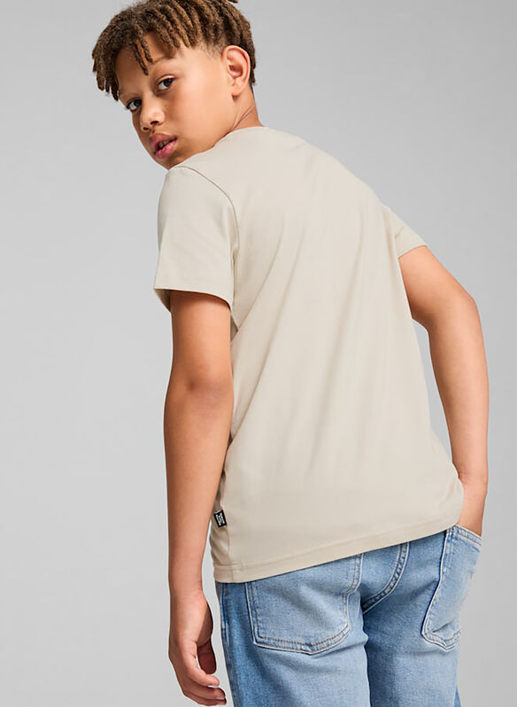 T-SHIRT ESSENTIAL LOGO LAB RAGAZZO, 68 DESERT DUST, medium