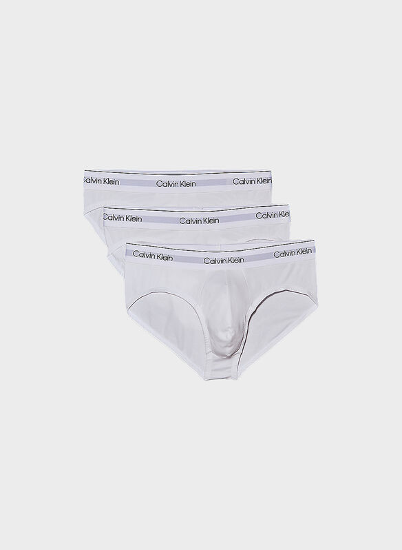 SLIP MODERN STRETCH HIP BRIEF 3 PAIA, WHT, medium