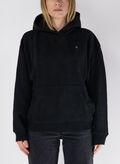 FELPA HOODIE CON RICAMO LOGO, BEH  BLK, thumb