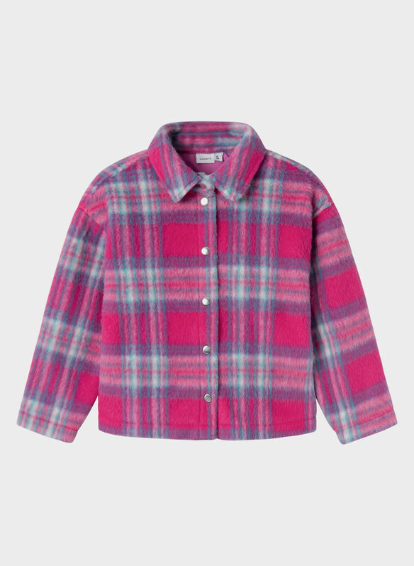 SHACKET CHECK RAGAZZA, PHLOX PINK FUXIA, medium