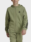 FELPA FUTURE ICON 3-STRIPES RAGAZZO, TENT GREEN, thumb