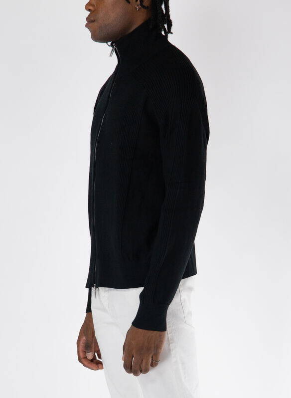 CARDIGAN CON ZIP, 1200 BLK, medium