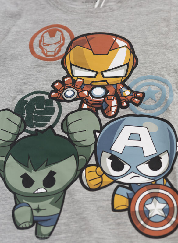 T-SHIRT MARVEL AVENGERS BAMBINO, GREY MELANGE, medium