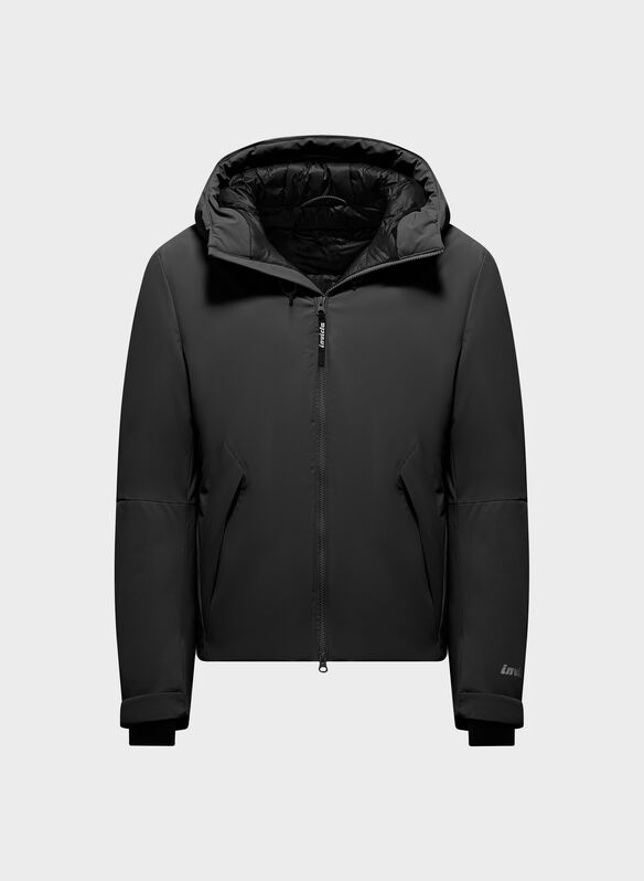 GIUBBOTTO FULL ZIP CON CAPPUCCIO, 90 BLK, medium