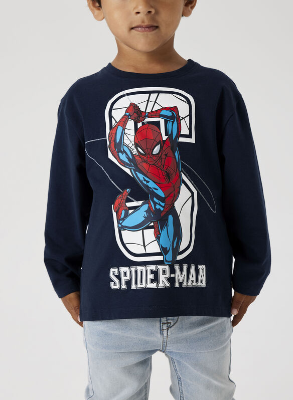 T-SHIRT SPIDERMAN BAMBINO, DARK SAPPHIRE, medium