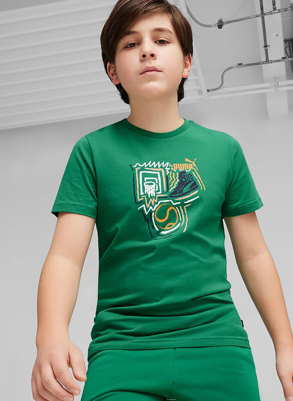 T-SHIRT GRAPHICS YEAR OF SPORTS RAGAZZO, 86 GREEN, medium