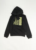 FELPA HOODIE CON STAMPA RAGAZZO, 01 BLKGREEN, thumb