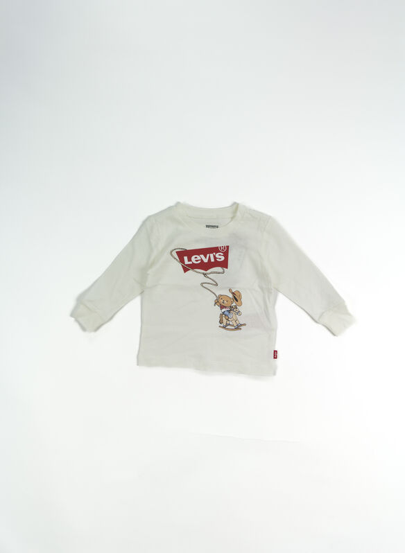 T-SHIRT CON STAMPA BIMBA, W0E PANNA, medium