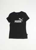 T-SHIRT ESSENTIALS GLITTER LOGO RAGAZZA, 01 BLK, thumb