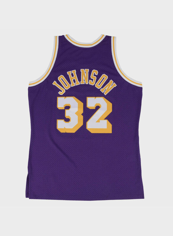 CANOTTA SWINGMAN JERSEY LOS ANGELES LAKERS HOME 1984-85 MAGIC JOHNSON, PURPLE, medium