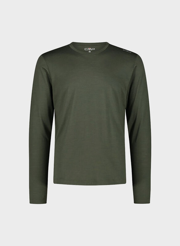 T-SHIRT UNLIMITECH CON PERFORMANCE MERINO, E943 OLIVE, medium