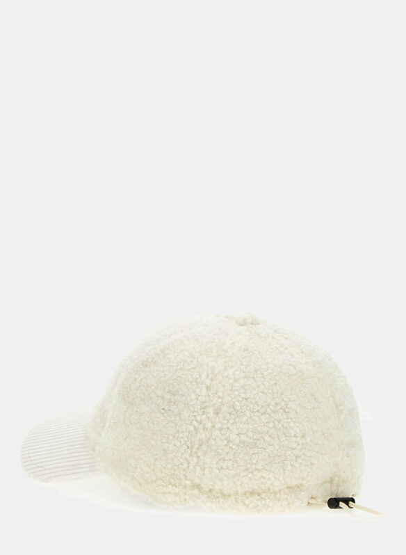 CAPPELLO VISIERA TEDDY, OFF WHT, medium