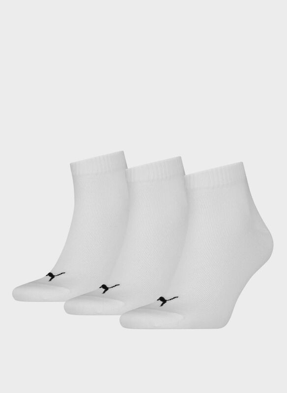 CALZA QUARTER PLAIN 3 PAIA RAGAZZO, 300 WHT, medium