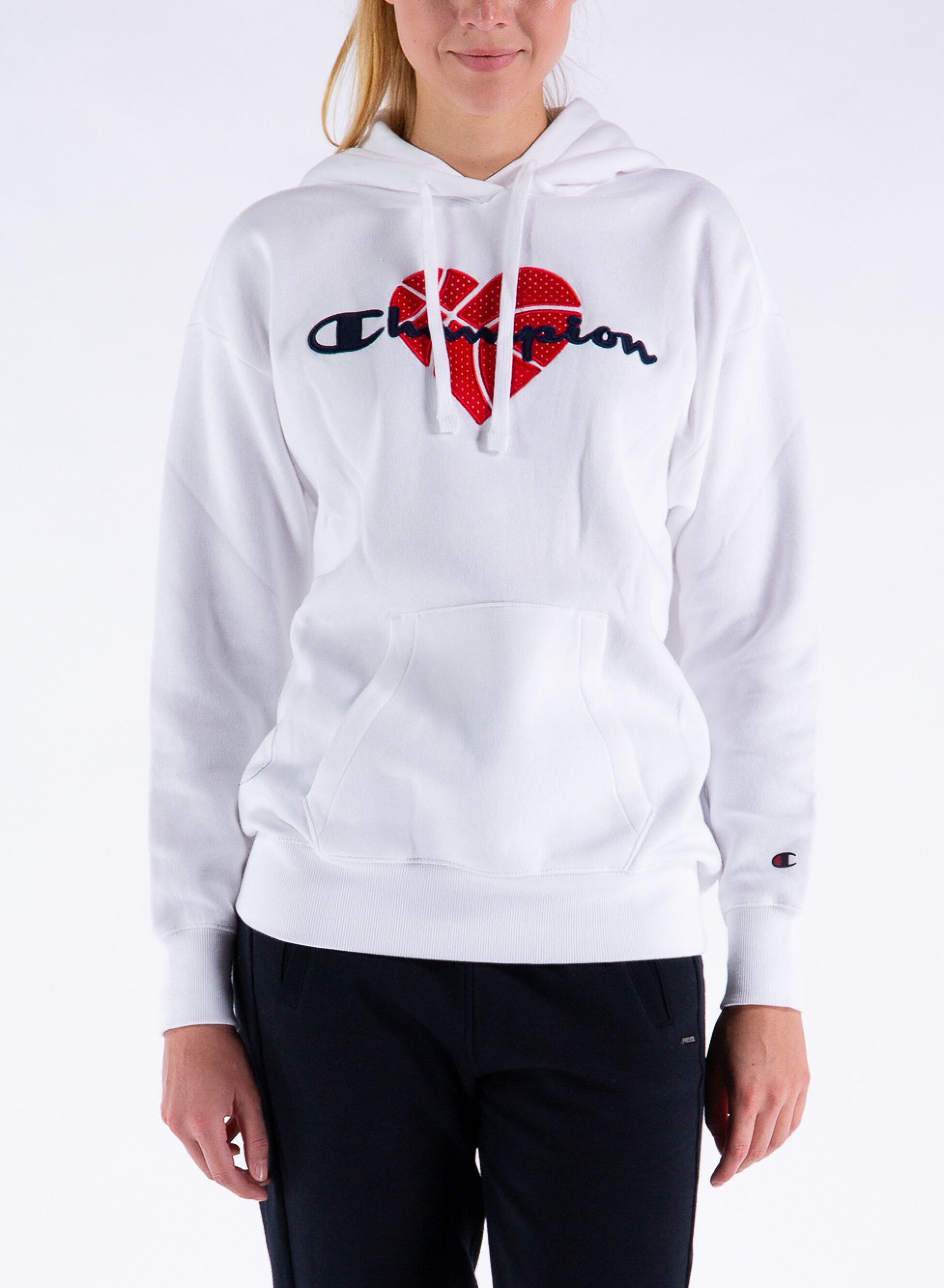 CHAMPION FELPA CON CAPPUCCIO STAMPA CUORE, CHAMPION-114772-93321