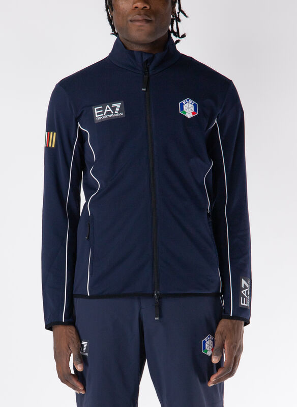 FELPA FULL ZIP IN PILE POWERSTRETCH FISI ITALIA, 1577 BLU, medium