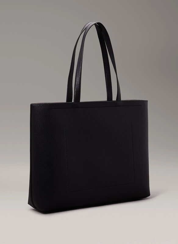 BORSA SHOPPER MONO LOGO, 0GR BLK, medium