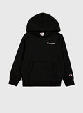 FELPA HOODIE CON LOGO RAGAZZO, KK001 BLK, thumb