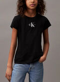 T-SHIRT MICRO LOGO RAGAZZA, BEH BLK, thumb