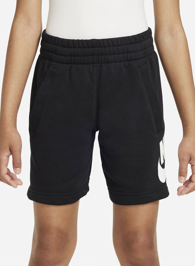 SHORTS CLUB IN FRENCH TERRY RAGAZZO, 010 BLK, large
