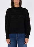 MAGLIONE PIZZO IN LANA, JBLK BLK, thumb