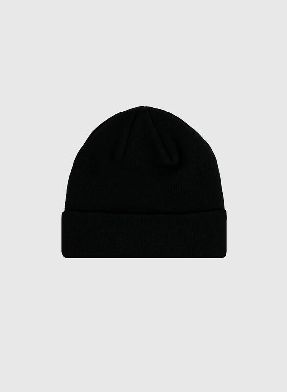 CAPPELLO IN MAGLIA CON RISVOLTO, KK001 BLK, medium